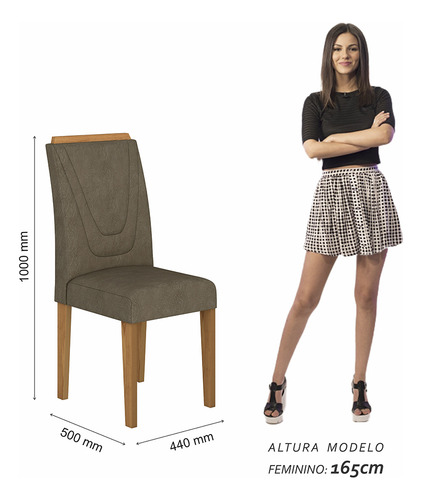 Mesa Com 4 Cadeiras Duda 1,36 Cin/off White/capucci - Ma Cor Cinamomo/off White/capucci. 02 Desenho do tecido das cadeiras Suede