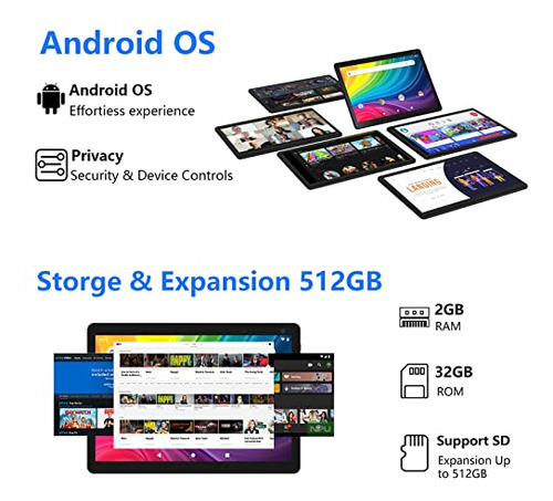 Tableta Android, Tabletas De 10 Pulgadas, Tableta De Computa