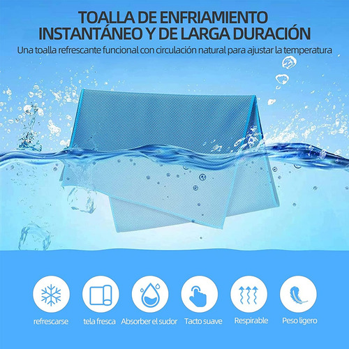 3 Toallas Frías Para Deporte - Absorbe Sudor Al Instante