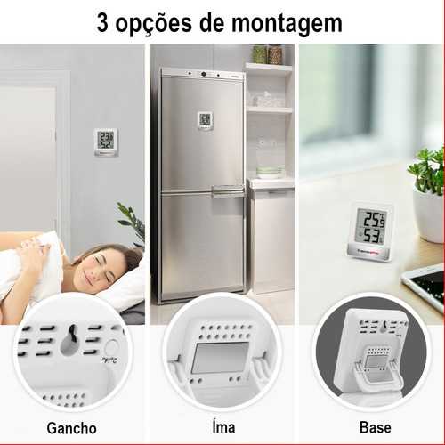 Imagem 4 de 6 de Termo-higrômetro Digital Thermopro Tp-49w