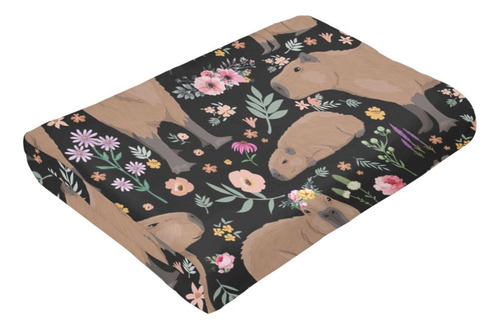 Manta De Felpa Capybara Para Niños Y Decoración De Cumpleaño Capibara Diseño