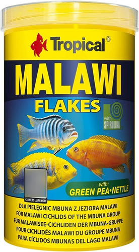 Alimento Vegetal Malawi Flakes P/cíclido Mbuna 200g Tropical