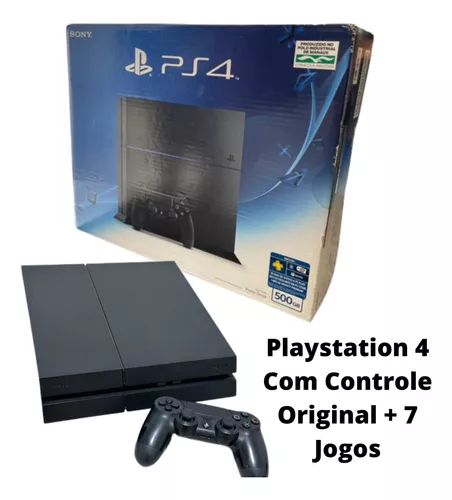 VIDEO GAME PLAYSTATION 4 500GB + 1 CONTROLE BLURAY - Apel Informática