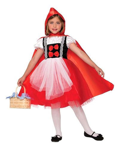 Child S Red Riding Hood Vestido Y Cape Traje Medio