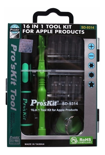 Kit Destornillador Proskit Sd 9314 Ideal Apple Mac Celulares