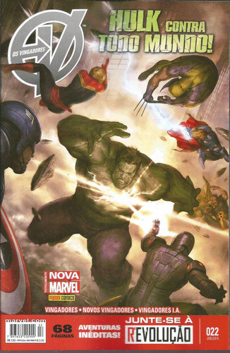 Os Vingadores 22 Total Nova Marvel - Bonellihq Cx246 Q20