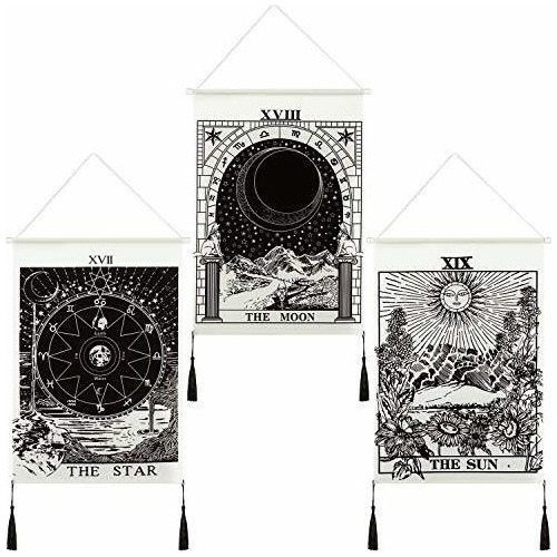 Carteles Decorativos 3 Piezas De Tapiz De Cartas De Tarot, T