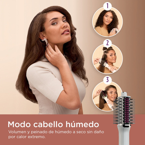 Cepillo Secador Smoothstyle - Shark - Peine Térmico - Ht202 Blanco