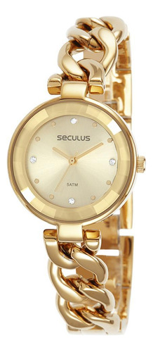 Relógio Seculus Feminino Dourado 77100lpsvds1