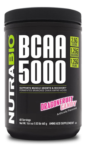 Amino Acido Nutrabio Bcaa 5000 60 Servicios