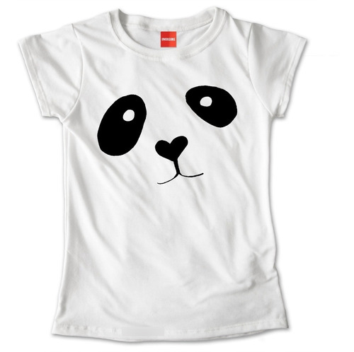 Blusa Blanca Oso Panda Cara Animales Mascota Playera #828