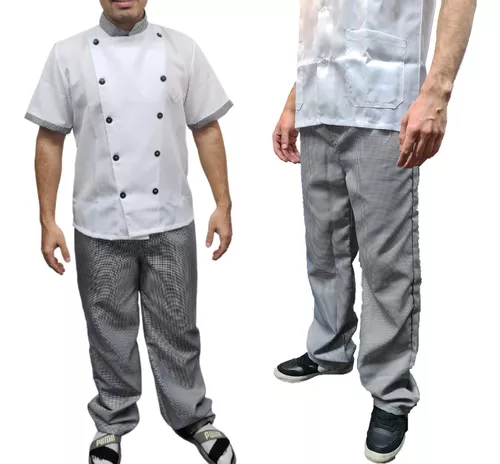 Calça xadrez para uniformes de cozinha chef restaurante gastronomia  cozinheiro hotéis alimentação tecido pied poule – kit 10 pçs – Uniformes e  Fardamentos Profissionais. UniAlpha Uniformes.