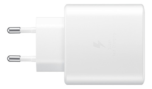 Imagen 3 de 5 de Cargador Samsung EP-TA845 usb-c de pared con cable carga super rápida blanco