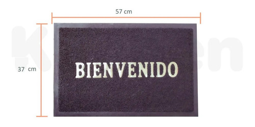 Imagen 2 de 4 de Felpudos Entrada Alfombra Bienvenido 37x57 Moderna Colores