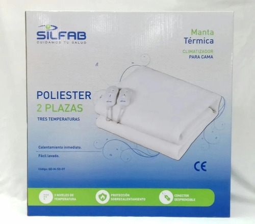 Imagen 4 de 5 de Manta Térmica Silfab Dos Plazas Mtd100 Techcel Cuotas S/i