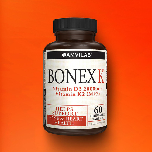 Amvilab Bonex K Vitamina D3 2000 Iu Y K2 75 Mcg Salud Huesos