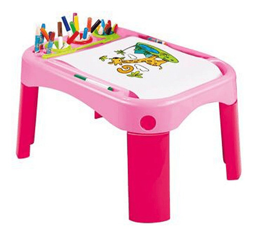 Mesa Pizarra Para Niños - Con 24 Lápiz De Color Y Papel
