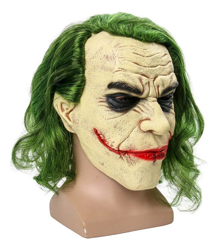 Máscara Joker Guasón De Látex Halloween Cosplay Heath Ledger