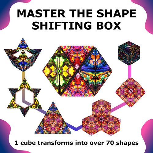 Puzzle Cube Shashibo Meow Wolf Con 36 Imanes De Tierras Rara