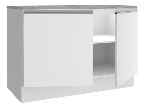 Gabinete Bajo Cocina Madesa Glamy 120cm Con Encimera Color Blanco