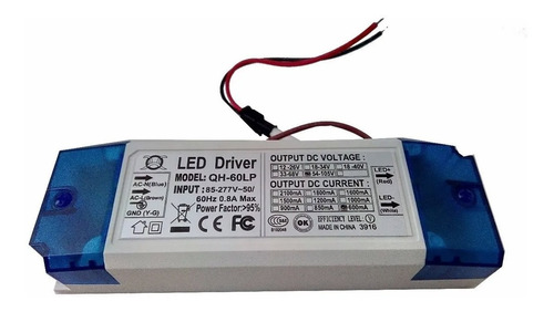 Led Driver Entrada 85-277v Salida Dc54-105v 600ma 18-30x3w