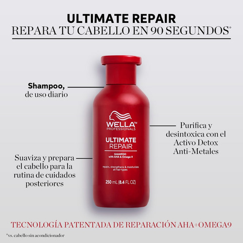 Kit Tratamiento Para Cabello Dañado Wella Ultimate 620 Ml