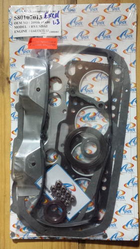 Juego Empacaduras Hyundai Excel Motor 1.3 Codigo Ga4e