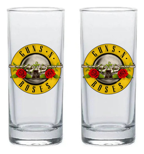 Copa Guns N´ Roses Shots Aguardientera Tequila X 2 Unid