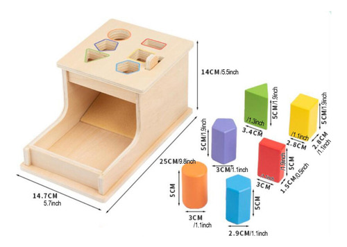 Caja De Permanencia De Objetos De Juguete Para Bebés De 6 A