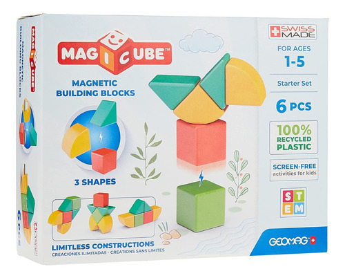 Juegos Cubos Magneticos Geomag 6 Piezas 200