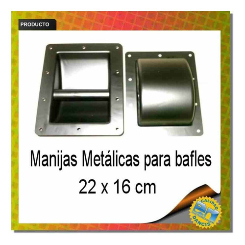 Imagen 2 de 2 de Pack De 2 Manijas Metalicas Para Bafles Grandes Para Embutir