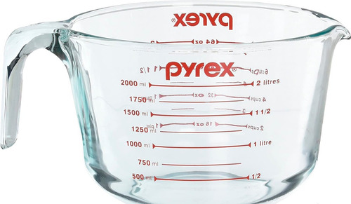 Jarra Medidora Pyrex 2 Litros Vidrio Resistente