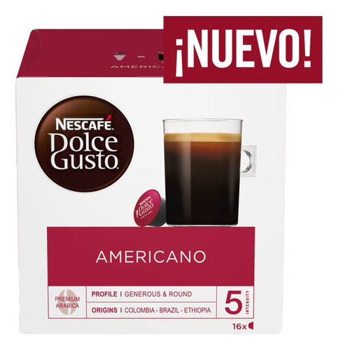 Caja 16 Capsulas De Cafe Dolce Gusto Americano Capsuland