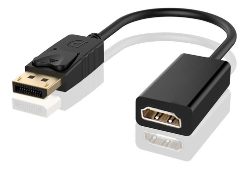 Cable Adaptador Displayport A Hdmi - Dp A Hdmi Calidad Negro