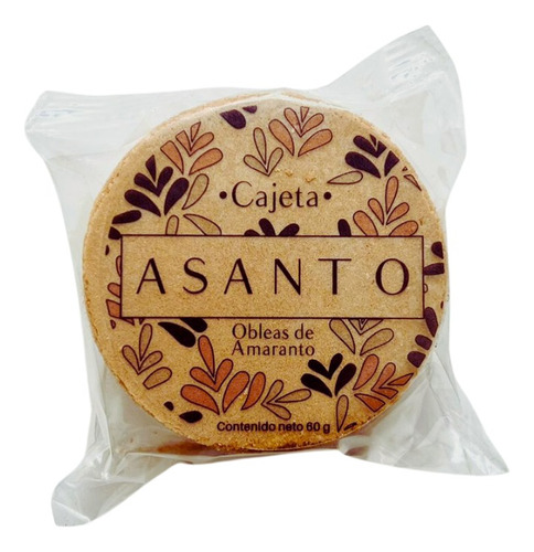 Asanto Obleas De Amaranto Sabor Cajeta I 10 Piezas