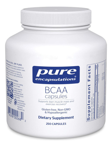 Bcaa Pure Encapsulations 250 Cápsulas