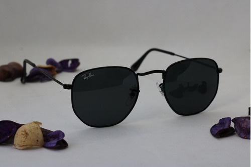 Ray Ban Hexagonales Negros Fotos Reales !! 12 Msi !! Gafas 