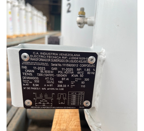 Transformador Monof. 50kva 7.200(12.470y)-120/240v Caivet
