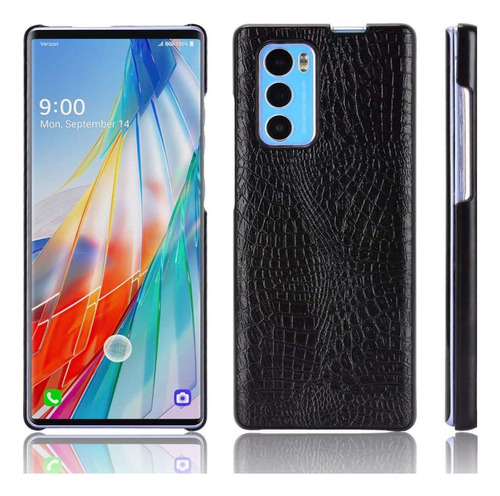 Para LG Wing Case Classic Pu Cuero Cocodrilo Pattern6148