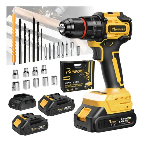 ブラックボルト Parafusadeira Furadeira Brushless Impacto Profissional Runport Hx