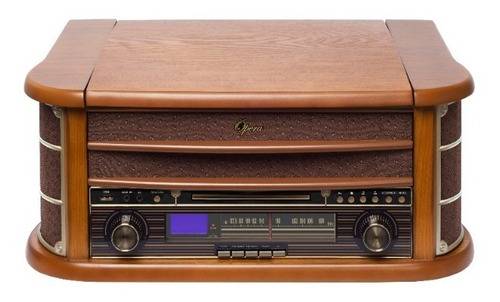 Toca Discos Vitrola Opera Bluetooth Gravação K7 Raveo