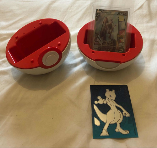 Tarjeta Mewtwo Pokémon Go Con Protector Y Pokebola (Usado)