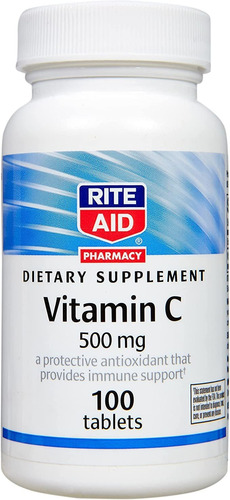 Rite Aid Vitamina C, 500 Mg - 100 Tabletas | Suplemento De .