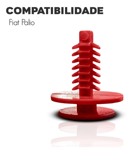 Pacote 100 Presilha Grampo Para Forro Porta Fiat Palio