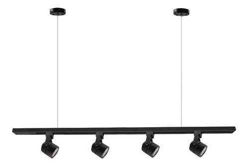 Kit 2m Trilho Eletrificado Com Suspensores + 8 Spots Com Led