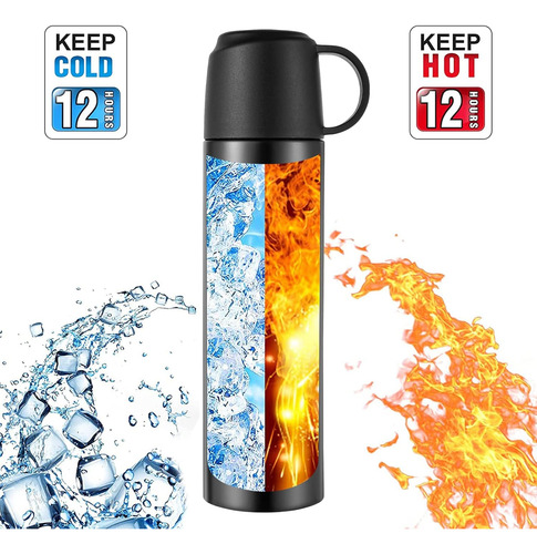 Botella De Agua De Acero Inoxidable, Taza De Café Aislada Al