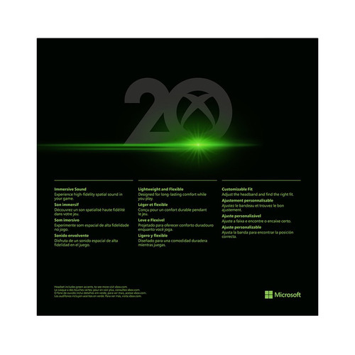 Imagen 7 de 7 de Audífonos Headset Xbox Edición Especial 20 Aniversario Gamer Color Negro