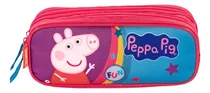Comprar Estojo Escolar Infantil 2 Compartimentos Peppa Pig Sestini Cor Rosa Peppa Pig Estojo Escolar Sestini