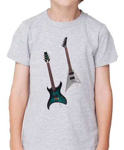 Remera De Niño Guitarra Eletrica Instrumento Musica