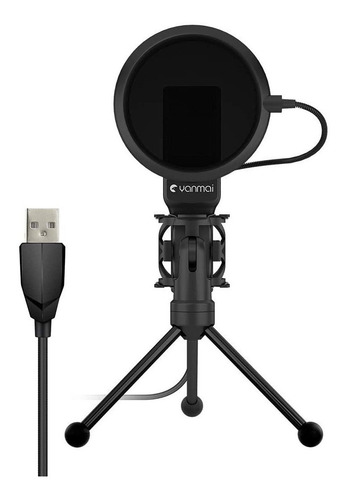 Micrófono Yanmai SF-777 condensador cardioide negro